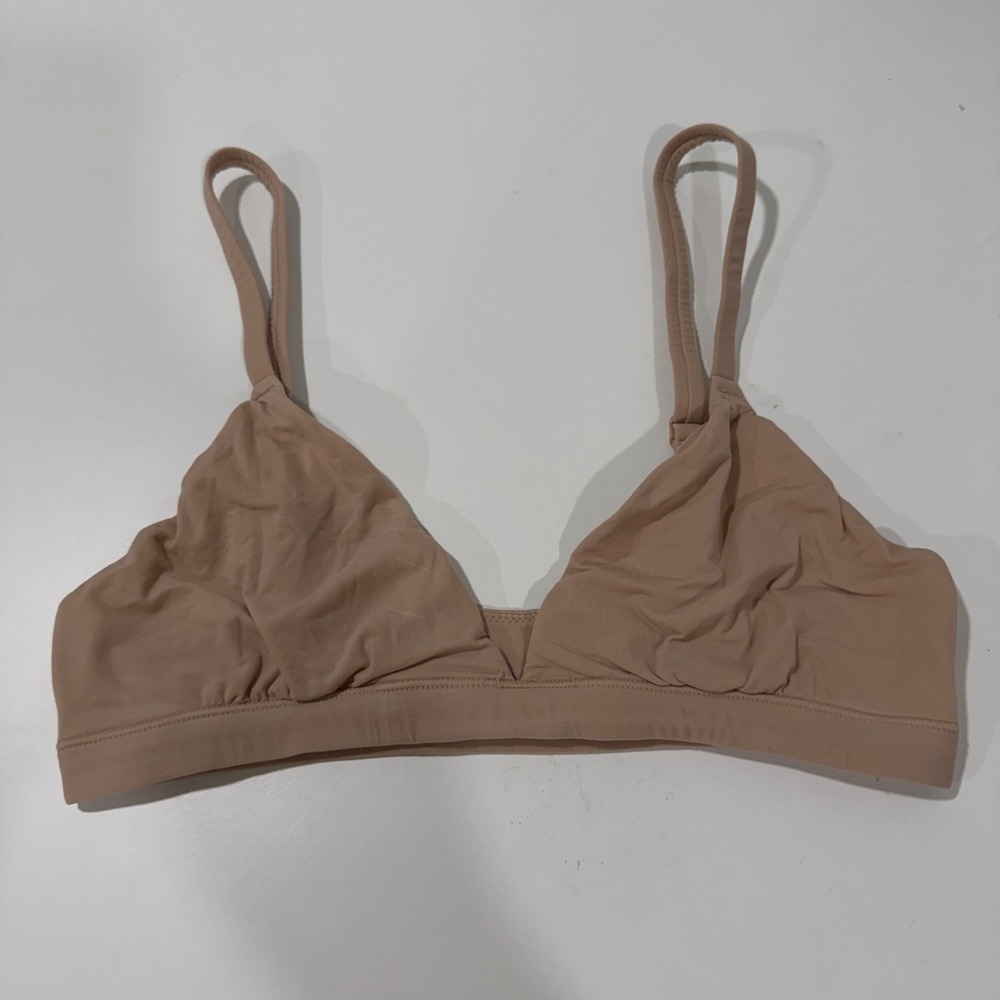 SKIMS Fits Everybody Triangle Bralette Tan Nude Size S Small